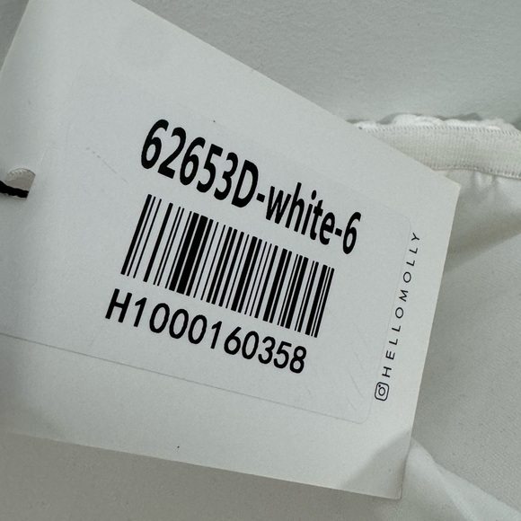 Hello Molly Write In Cursive MIDI Dress White XS - Picture 4 of 7